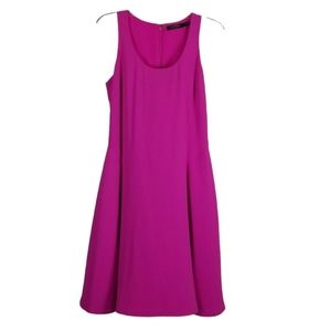 Lauren Ralph Lauren 8P Petite A Line Sleeveless Dress Shift Lined Exotic Magenta